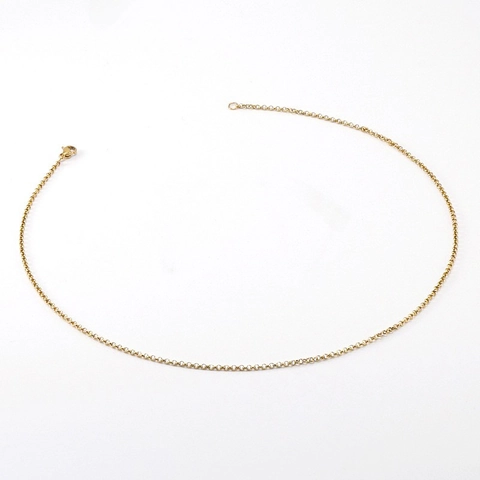 18K Vergulde Roestvrijstalen Rolo Ketting En Armband Voor Heren Dames Unisex Minimalistische Sieraden