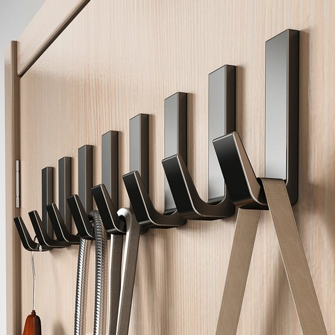 Wandmontierte Klebehaken Stanzfrei Belastbar Metall J-Form Aufhänger Für Eingangsbereich Küche Bad Minimalistisch