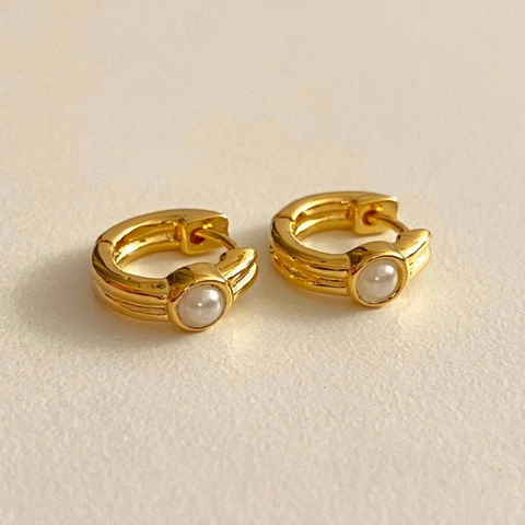 925 Sterling Silber Creolen Mit Weißen Künstliche Perlen Minimalistische Koreanische Stil Huggie Ohrringe Für Frauen Eleganter Schmuck