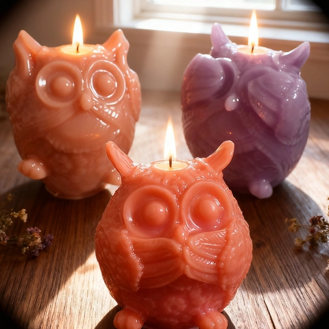 Eule Silikonform Weise Eulen Für Kerzenherstellung DIY Harz Seife Halloween Deko Hitzebeständig