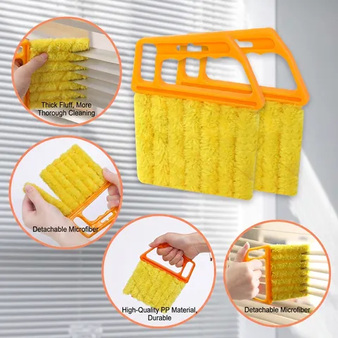 Spazzola Per Pulizia Persiane Strumento Spolvero Microfibra Per Bocchette Aria Condizionata Pulitore Fessure In Plastica