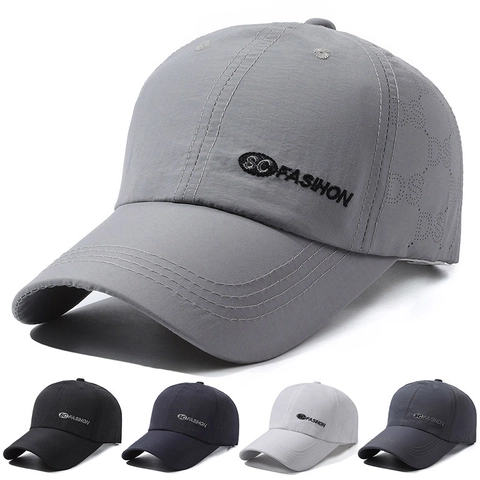 Herren Baseball Kappe Schnell Trocknend Sport Hut Atmungsaktiv Sonnenschutz Bestickt Verstellbar Polyester Casual Cap