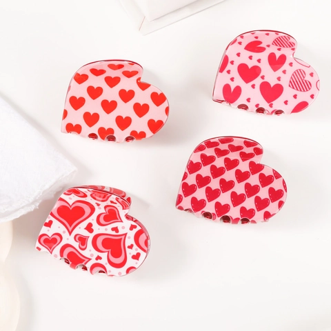 Molletta Per Capelli A Forma Di Cuore Plastica Motivo Amore Accessori Moda Per Donne Ragazze Dolce