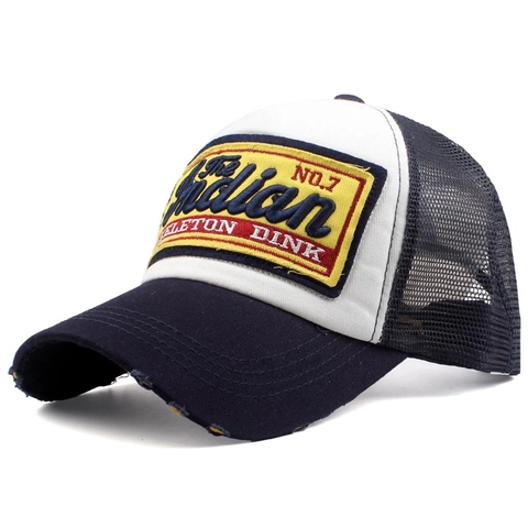 American Retro Distressed Trucker Hat For Men Women Embroidery Mesh Baseball Cap Adjustable Sun Protection Camouflage Headwear