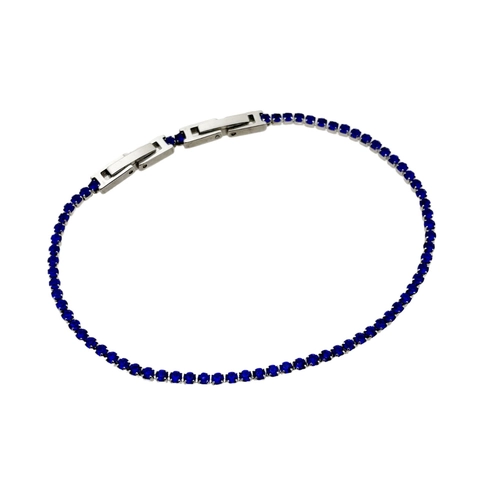 Bracciale Tennis Acciaio Inossidabile Zirconia Cubica Incastonata Regolabile Chiusura Pieghevole Gioielli Per Donna