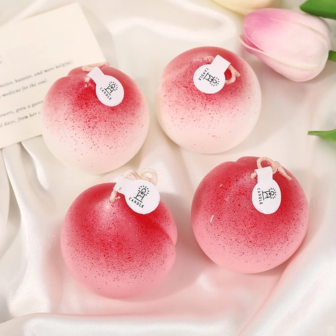 Pfirsich Duftkerze Realistisch Fruchtform Mischwachs Dekorative Duft Home Decor Souvenir Geschenk Für Party Hochzeit