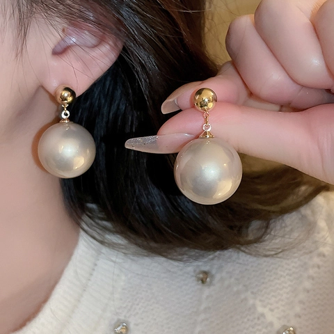 Orecchini Pendenti Con Künstliche Perle Vintage Con Perno In Argento Rame Placcato Oro Perla Artificial Sintetica Gioielli Per Donna