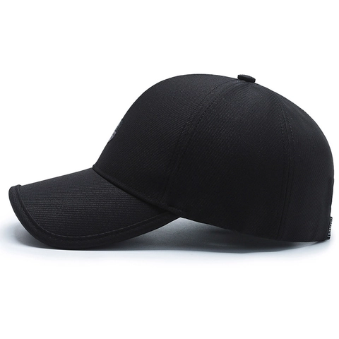 Baseball Cap Für Herren Baumwollmischung Twill Verstellbarer Sonnenhut Lässig Sport Gebogener Schirm Mit Schildaufnäher