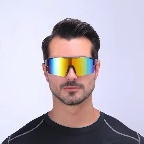 Gafas De Sol Deportivas Al Aire Libre Ciclismo Protección UV400 Resistente Al Viento Marco Grande PC Hombres Mujeres
