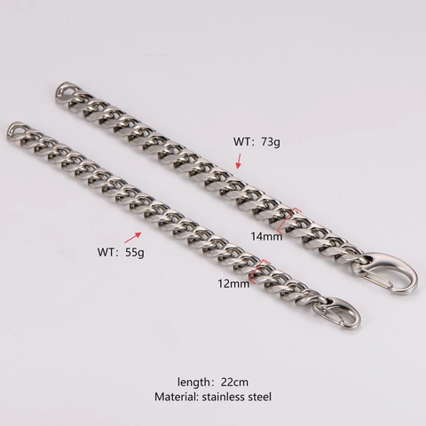 Pulsera De Cadena Cubana Para Hombre Acero Inoxidable 304 Pulido Metal Pesado Punk Hip Hop Joyería De Moda