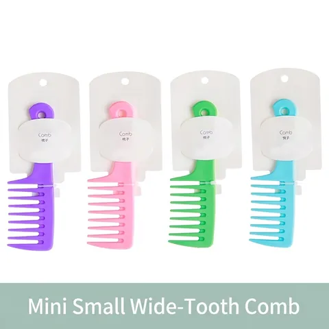 Wide Tooth Hair Comb Plastic Portable Detangling Massage Brush For Curly Wet Hair Women Travel Salon Styling