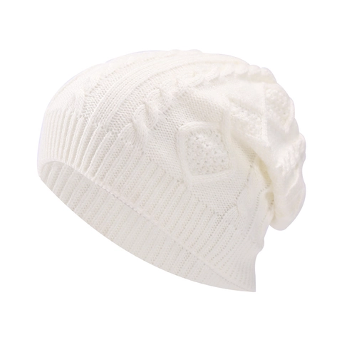 Gorro Beanie Slouchy Punto Trenzado Forro Polar Acrílico Grueso Cálido Invierno Casual Color Sólido Para Hombre Y Mujer