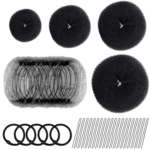 Haarstyling Tools Collectie Kunststof Nylon Spons Knot Maker Haarspelden Elastiekjes Vrouwen Meisjes DIY Kapsel