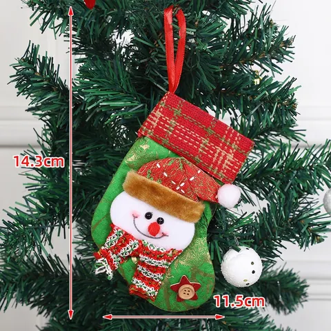 Calze Di Natale Ornamenti Appesi Babbo Natale Pupazzo Di Neve Renna Per Albero Decorazione Casa Festa Tessuto Peluche Quadri