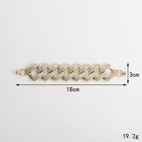 Volledige Strass Iced Out Cuban Link Ketting Telefoonriem Legering Polsbandje Anti Drop Mode Sieraden Voor Vrouwen