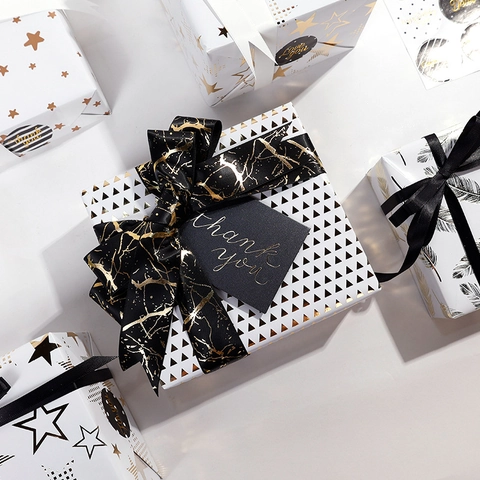 Geschenkpapier Rolle Goldfolie Bronziert Muster Kupferpapier Stern Feder Für Geburtstag Valentinstag Feiertag