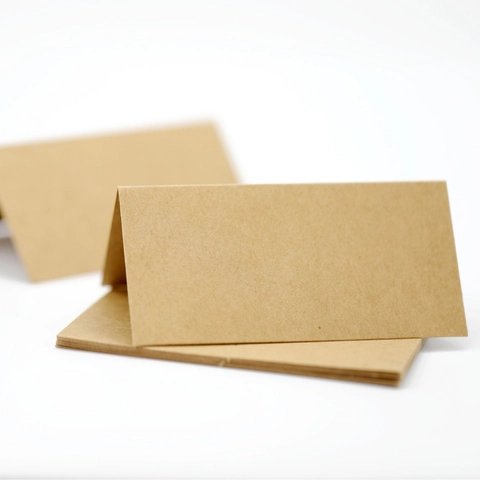 Blank Place Cards Table Tent Foldable Pearlescent Kraft Paper Name Seat Cards Wedding Party Banquet Event Decoration