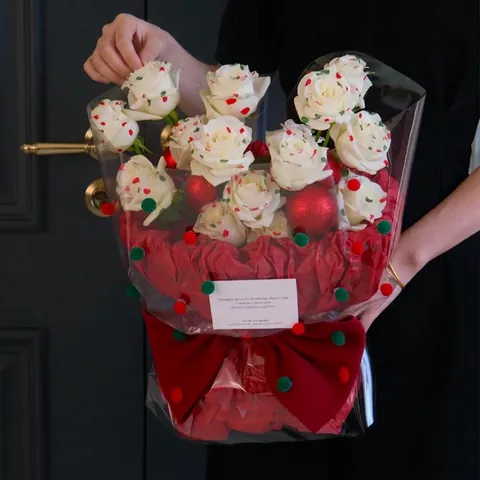 Carta Confezione Fiori Cellophane Pellicola Trasparente Impermeabile Per Bouquet Fragole DIY Decorazione Regalo Natale
