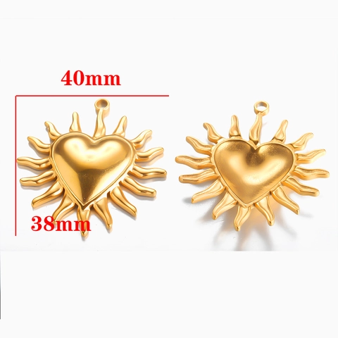 Vintage 304 Roestvrijstalen DIY Charms Zon Maan Ster Smiley Hart Hangers Voor Sieraden Maken Ambachtelijke Accessoires