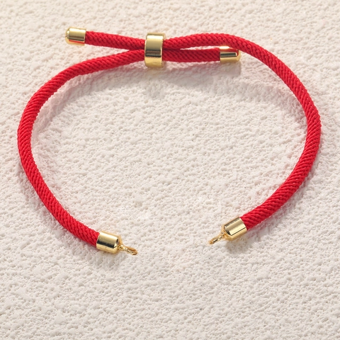 Adjustable Woven Rope Bracelet Base DIY Milan Thread Gold Plated Copper Color Retaining For Jewelry Making Handcrafted