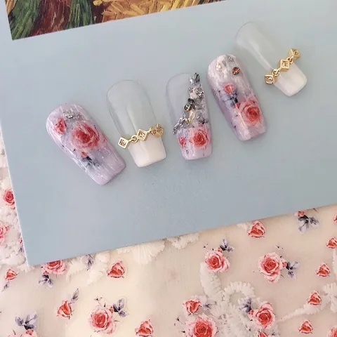 3D Rose Florale Nagelkunst Aufkleber Hauchdünne Selbstklebende Abziehbilder Transparente Blume Schmetterling DIY Maniküre Dekoration