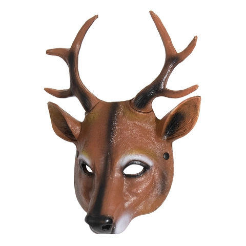 Masque De Cerf Réaliste Avec Bois Costume De Renne Mousse PU Pour Halloween Noël Mascarade Cosplay Party