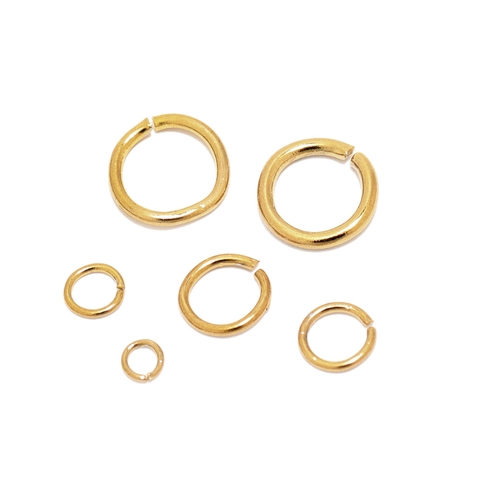 Open Jump Rings Stainless Steel Vacuum Gold Plated Jewelry Making Connectors DIY Findings Round Polished Crafting Parts