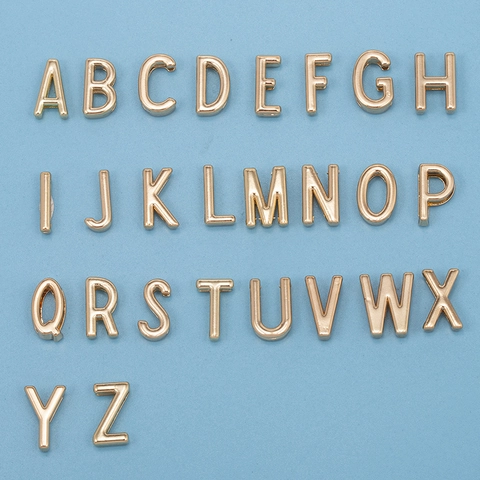 Alphabet Letter Beads Alloy Gold Plated DIY Jewelry Making Charms For Bracelets Necklaces Elegant Fashion