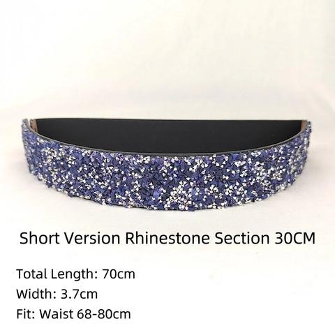 Women Fashion Rhinestone Elastic Waist Belt Sparkling Crystal Inlaid Cincher Waist Seal For Dresses Bridal Wedding Accessories
