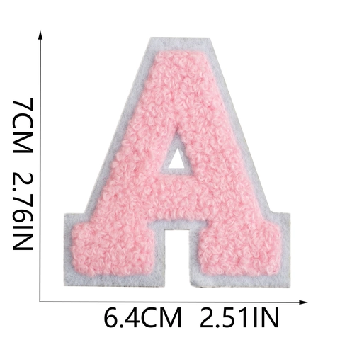 Chenille Letter Embroidery Patches Iron On Sew On Large Varsity Style Fabric Appliques For Clothing Bags DIY