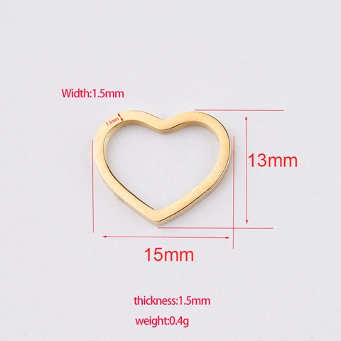 Colgantes Corazón Hueco Acero Inoxidable Pulido Espejo Accesorios Para Fabricación De Joyas DIY Para Mujeres