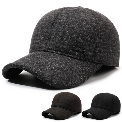 Cappello Da Baseball Invernale Da Uomo Con Protezione Per Le Orecchie Lana Calda Antivento Regolabile