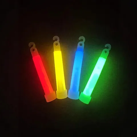 Bastoncini Luminosi Fluorescenti Plastica Con Gancio Esagonale Per Festa Campeggio Attrezzatura Di Emergenza Soccorso