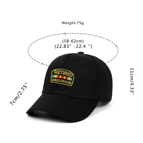 Berretto Da Baseball In Cotone Ricamo Novità Lettere Retro Hip Hop Regolabile Protezione Solare Unisex