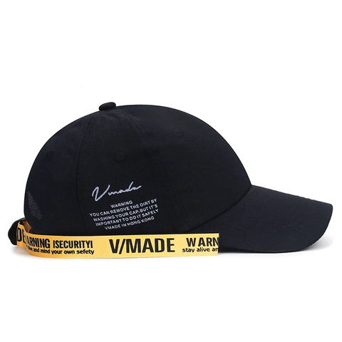 Streetwear Baseballkappe Baumwolle Polyester Buchstabendruck Langes Band Verstellbar Gebogene Krempe Sonnenhut Damen Herren