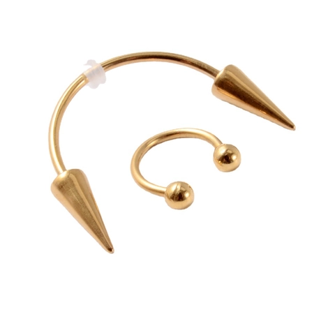 Stainless Steel Lip Nose Septum Ring Horseshoe Circular Barbell Smiley Vampire Fang Piercing Jewelry Punk For Women Men