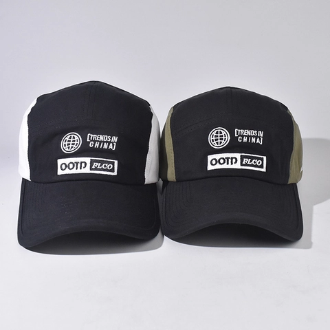 Trends In China Embroidered 5 Panel Baseball Cap For Men Women Adjustable Patchwork Cotton Outdoor Streetwear Sun Hat