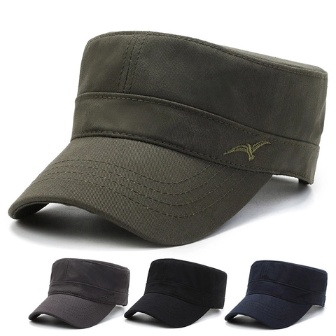 Cappello Cadet In Cotone Vintage Cappello Militare Con Ricamo Di Uccello Cappello Da Sole Regolabile Per Uomini