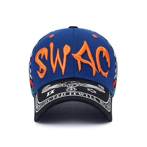 Cappello Da Baseball In Cotone Patchwork Ricamo Lettere 3D Stampa Geometrica Fibbia Regolabile Streetwear Hip Hop