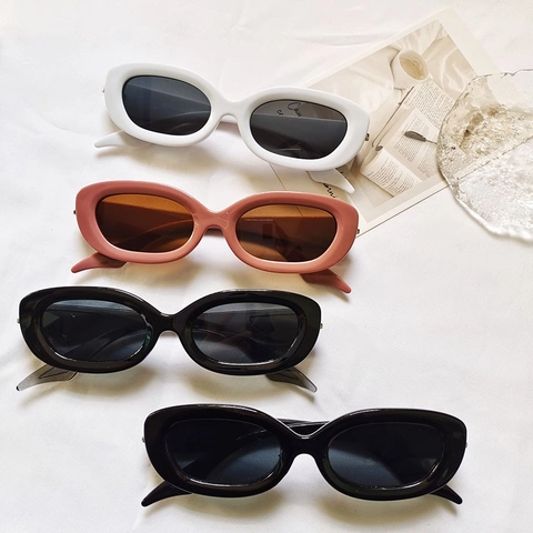 Gafas De Sol Ovaladas Retro Montura Pequeña Protección UV400 Material PC Punk Hip Hop Y2K Moda Para Mujeres Hombres