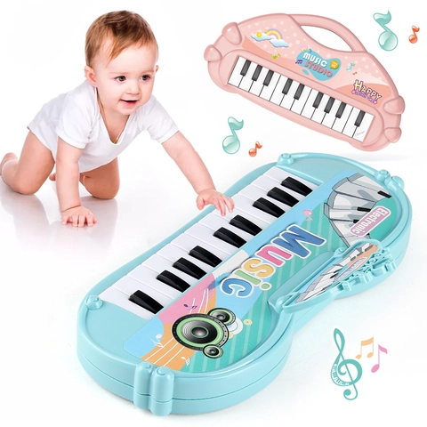 Kids Electronic Piano Keyboard Toy Plastic Musical Instrument For Early Education Learning Portable Handheld Design