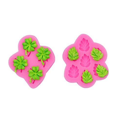 Leaf Silicone Molds Ginkgo Maple Monstera Clover Shapes Fondant Chocolate Candy Cake Decorating DIY Craft Tools Flexible