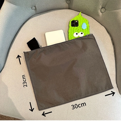 Nylon Zippered Pouch Inner Bag Organizer Lightweight Large Capacity Portable Storage For Makeup Travel Daily Use Simple Style