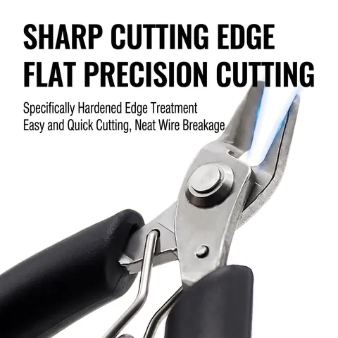 Mini Jewelry Pliers Stainless Steel Precision DIY Handcraft Tools With Non-Slip Handle And Effort-Saving Spring