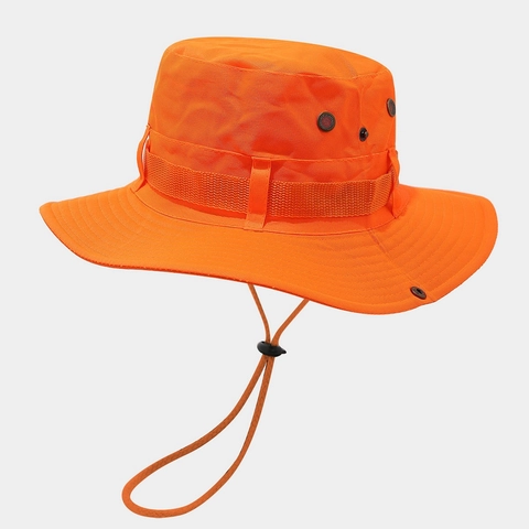 Outdoor Sonnenhut Mit Breiter Krempe Polyester Cowboy Stil Verstellbares Windseil Atmungsaktiv Zum Wandern Angeln