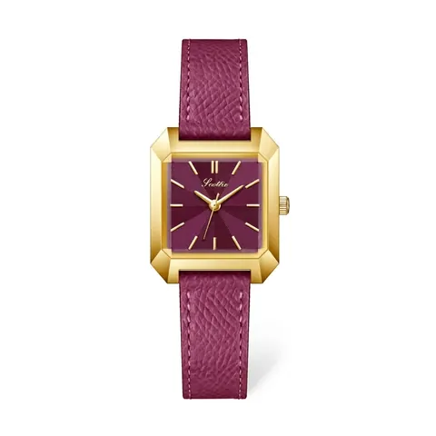 Elegant Square Women Watch Quartz Movement Stainless Steel Leather Strap Waterproof Retro Luxury Wristwatch For Ladies