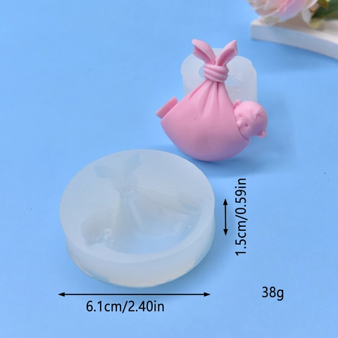 Sleeping Baby Swaddle Silicone Mold 3D Fondant Cake Decorating Tool Handmade Soap Resin Crafting DIY Baking