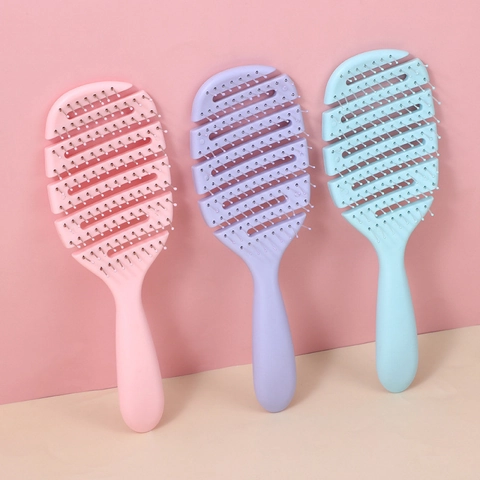 Spazzola Per Capelli Districante Cava Plastica ABS Massaggio Cuoio Capelluto Pettine Per Styling Volumizzante Per Capelli Asciutti