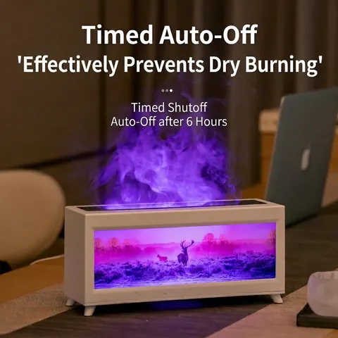 Umidificatore Per Camino Con Fiamma Simulata Diffusore Di Aromi Produttore Di Nebbia Ad Ultrasuoni Con Telecomando