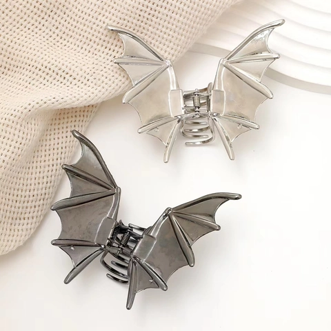 Pinza Para El Pelo Con Alas De Murciélago De Metal Aleación Gótico Punk Estilo Oscuro Halloween Accesorios Para El Cabello